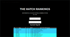 Desktop Screenshot of hatchrankings.com